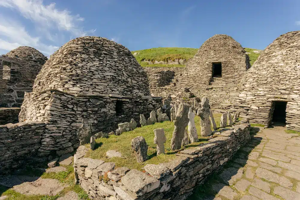 monastery on skellig michael. St Fionan of Skelligs