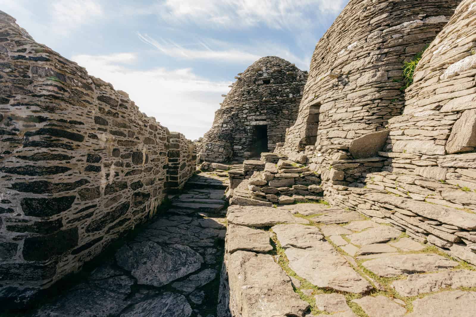 Stone pathway near the beehive huts on Skellig Michael.